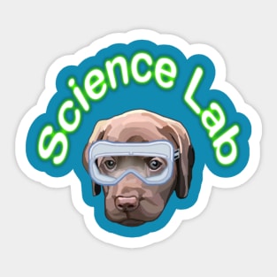 Science Lab Brown Labrador Puppy Dog Sticker